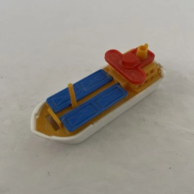 Vintage BRUDER Toy Boat Cargo Ship Miniature Plastic Toy Made In W. Germany - Image 1 of 4