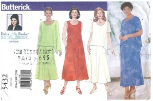 Vestido Butterick 5432 1998 para mujer talla 16W-20W patrón de costura sin cortar - Imagen 1 de 3