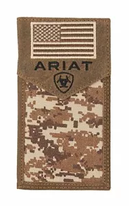 Ariat Sport Patriot Digital Camo Flag Rodeo Wallet A3536444 - Picture 1 of 3