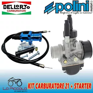 KIT CARBURATORE DELL'ORTO PHBG 21 DS + COMANDO ARIA POLINI PIAGGIO NRG NTT MC2 - Imagen 1 de 1