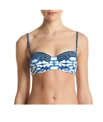 Sujetador de bikini Michael Kors Summer Breeze con aros para mujer, azul marino, talla mediana Foto 1 de 2