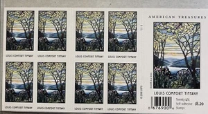 LOUIS COMFORT TIFFANY FULL MINT BOOKLET PANE OF 20 STAMPS  41 CENT SCOTT #4165a - Picture 1 of 20