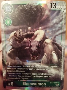 (220)Ebonwumon BT7-055 SR Super Rare EN Digimon Next Adventure Sammelkarte - Picture 1 of 1