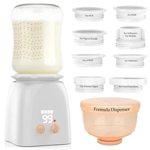 Portable Bottle Warmer with 8 Adapters Rechargeable Travel Bottle Warmer Cordles - Picture 1 of 7