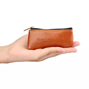 PU Leather Brown Smoking Pipe Pouch Tobacco Rolls Portable Durable Small Pouch - Picture 1 of 10