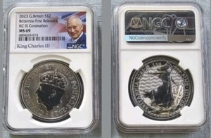 2023 UK G.BRITIAN KING CHARLES III CORONATION BRITANNIA NGC MS69 FIRST RELEASES  - Picture 1 of 1