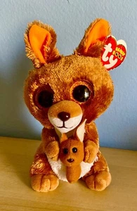 TY Beanie Boos 7"" KIPPER el canguro peluche animal de peluche juguete Tysilk nuevo con etiquetas - Imagen 1 de 7