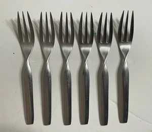 SASAKI DOUBLE HELIX 6 Salad Forks Ward Bennett Stainless Steel Flatware Japan - Picture 1 of 6