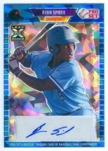 RYAN SPIKES "BLUE CRYSTAL XRC AUTOGRAPH /25" LEAF PRO SET METAL BASEBALL 2021 - Picture 1 of 1