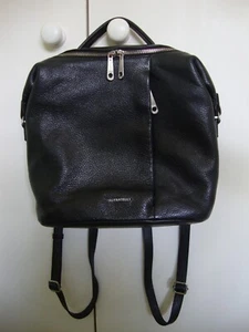GiGi Fratelli Mochila de Cuero Negro Mochila Bolso de Mano Correas Ajustables - Imagen 1 de 13