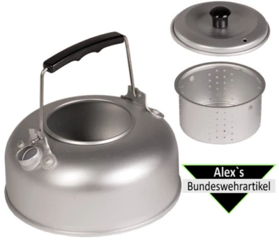 MIL-TEC Alu Kessel Teekessel Wasserkessel Camping Geschirr Tea Pot Wasserkessel 800ml