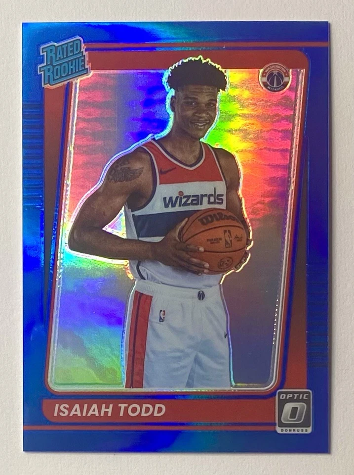 2021-22 Optic NBA Isaiah Todd Blue Prizm Refractor Rookie SSP RC #d /59 Wizards - Image 1 of 4