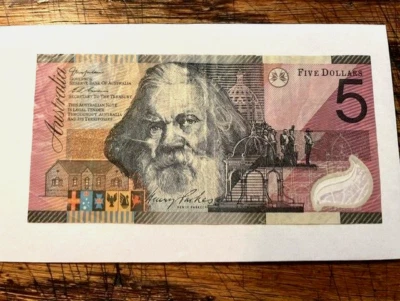 2001 Australia 5 Dollar Polymer Note/P-56/VF++ #1628 - Image 1 of 2