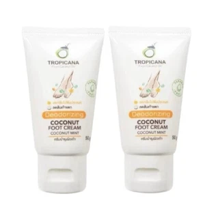 Coconut Oil Foot Care Cream Moisturize Reducing Cracked Heels Tropicana 4x50g. - Picture 1 of 4