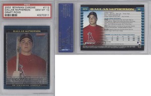 2002 Bowman Chrome Draft Picks & Prospects Dallas McPherson PSA 10 Rookie RC