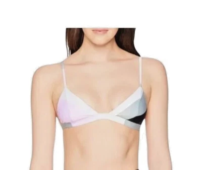 Top de natación multi bikini Mara Hoffman para mujer M Sage bloques de colores nuevo con etiquetas geométrico Foto 1 de 4