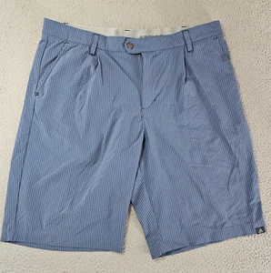 Adidas Shorts Mens Size 36 Gingham Pleated Performance Tech Chino Golf Stretch - Picture 1 of 10