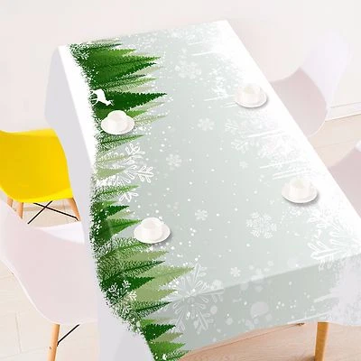 3D Snowing 4 Tablecloth Table Cover Cloth Birthday Party AJ WALLPAPER UK Lemon - Image 1 of 4