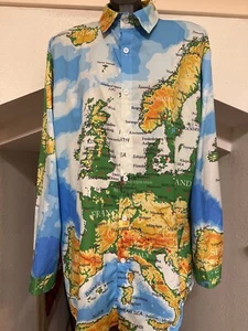 Map Shirt XXL XL Sweden Spain Prague Italy Netherlands UK Oslo France Ukraine - Picture 1 of 2
