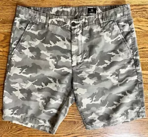Adriano Goldschmied AG Camo Shorts Mens Sz 36 Linen Blend Wanderer Slim Trouser - Picture 1 of 9
