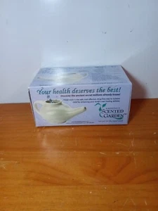 Into the Scented Garden Aromatic Salt Green Premium Ceramic Neti Pot Sinus Rinse - Picture 1 of 7