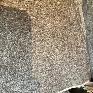 Mid grey felted herringbone fabric remnant FR finish 3.5 upholstery cushion - Picture 1 of 2