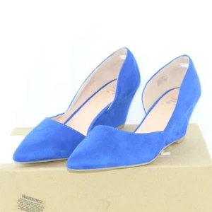 JOURNEE COLLECTION women's LENOX dress multi shoe sizes navy blue faux suede NEW - Picture 1 of 6