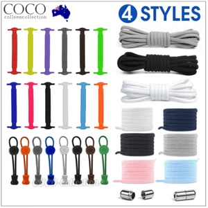 Thicken No Tie Laces Shoe Elasticity Flat Shoelaces Of Sport Sneaker Lazy Laces - Picture 1 of 23