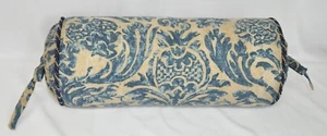 Corded Pillow made w Ralph Lauren The Landing Blue & Brown Damask Fabric - Picture 1 of 3