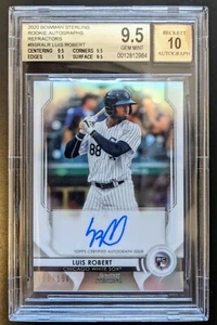 Luis Robert 2020 Bowman Sterling Refractor /150 Rookie Auto Beckett 9.5, 10 - Picture 1 of 4