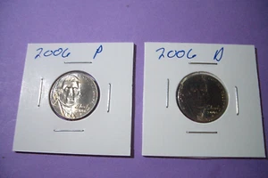 2006-P&D Jefferson Nickels **SELTEN/NIEDRIG POSTFRISCH** Schlüsseldatum - Bild 1 von 3