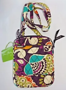 VERA BRADLEY Mini Hipster Crossbody Purse - Plum Crazy - New with Tag - Picture 1 of 5