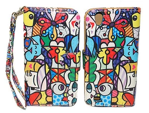 Funky Pattern Design Wallet Leather Case for ZTE ZMAX Z970 - Picture 1 of 6