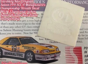 RARO SALEEN 1991 SCCA FABRICANTES CAMPEONATO CALCOMANÍA NOS FORD RANGER TRUCK 302 - Imagen 1 de 4