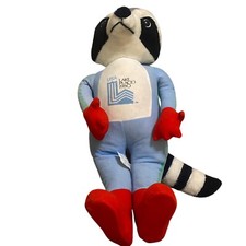 Roni Raccoon 1980 Lake Placid NY Winter Olympics Mascot Plush Stuffed Wire Rare