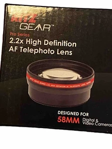 Ritz Gear Pro Series 2.2x High Definition AF Telephoto Lens for 58mm, XRG2X58 - Picture 1 of 4