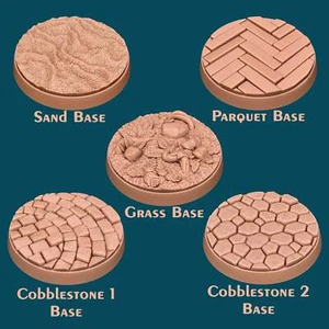 Variety Bases 2 | Base esculpida en miniatura TTRPG | Minis de pingüino incómodo - Imagen 1 de 32