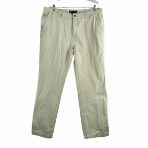 Pantalone uomo kaki marrone resistente alle intemperie etichetta chino 38x32 effettivo 36x30 100% cotone - Foto 1 di 9