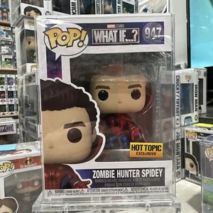 Funko Pop! Marvel - Zombie Hunter Spidey #947 Metallic Hot Topic 2021 - Picture 1 of 8