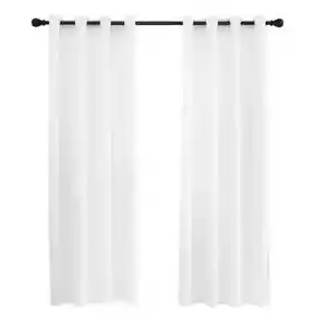 Bleach White Velvet Curtains, 52 x 96, 2 Panels, Thermal, Light Filtering Panels - Picture 1 of 10