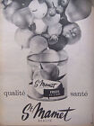 Publicite De Presse 1962 St Mamet Fruit Au Sirop Qualite Sante   Advertising