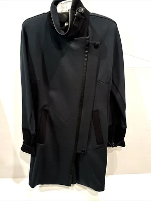 Cabi Renaissance Coat Jacket 3725 Forest Green Black Size XS Zip Asymmetrical - Image 1 of 4