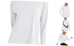 Long Sleeve UV Protection Quick Dry T-Shirt Lightweight Sun XX-Large White - Picture 1 of 5