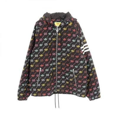 GUCCI × Adidas Trefoil Stripe Jacket Blouson polyester Black Multi #52 Used... - Image 1 of 4