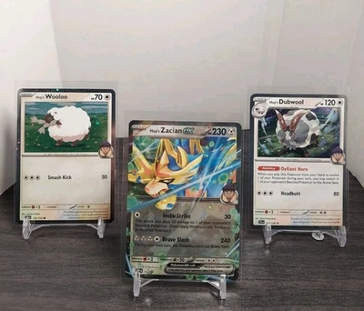 Pokémon TCG Hop's Zacian Ex Box - Wooloo-Dubwool-Zacian Ex-3 Set Promos NM/M - Image 1 of 4