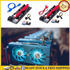 Ver009S USB 3.0 PCIe 1X to 16X Riser Card Adapter SATA 15Pin to 6Pin Power Cable - Afbeelding 1 van 9
