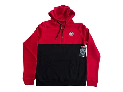 Nuevo con etiquetas Coliseo Negro/Escarlata Ohio State Buckeyes Ligero Media Cremallera Talla M Foto 1 de 4