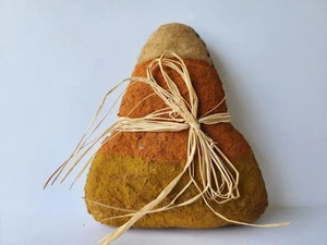 Primitive Felt Candy Corn Bowl Filler Ornie Fall Autumn Hand Crafted 8"Hx7"L NEW - Picture 1 of 3