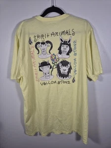 Camiseta Volcom Spirit Animals Gráfica Grande Skateboarding - Imagen 1 de 6