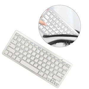 78 Key French -Thin Wireless Bluetooth Keyboard Keypad for Computer PC - Picture 1 of 7